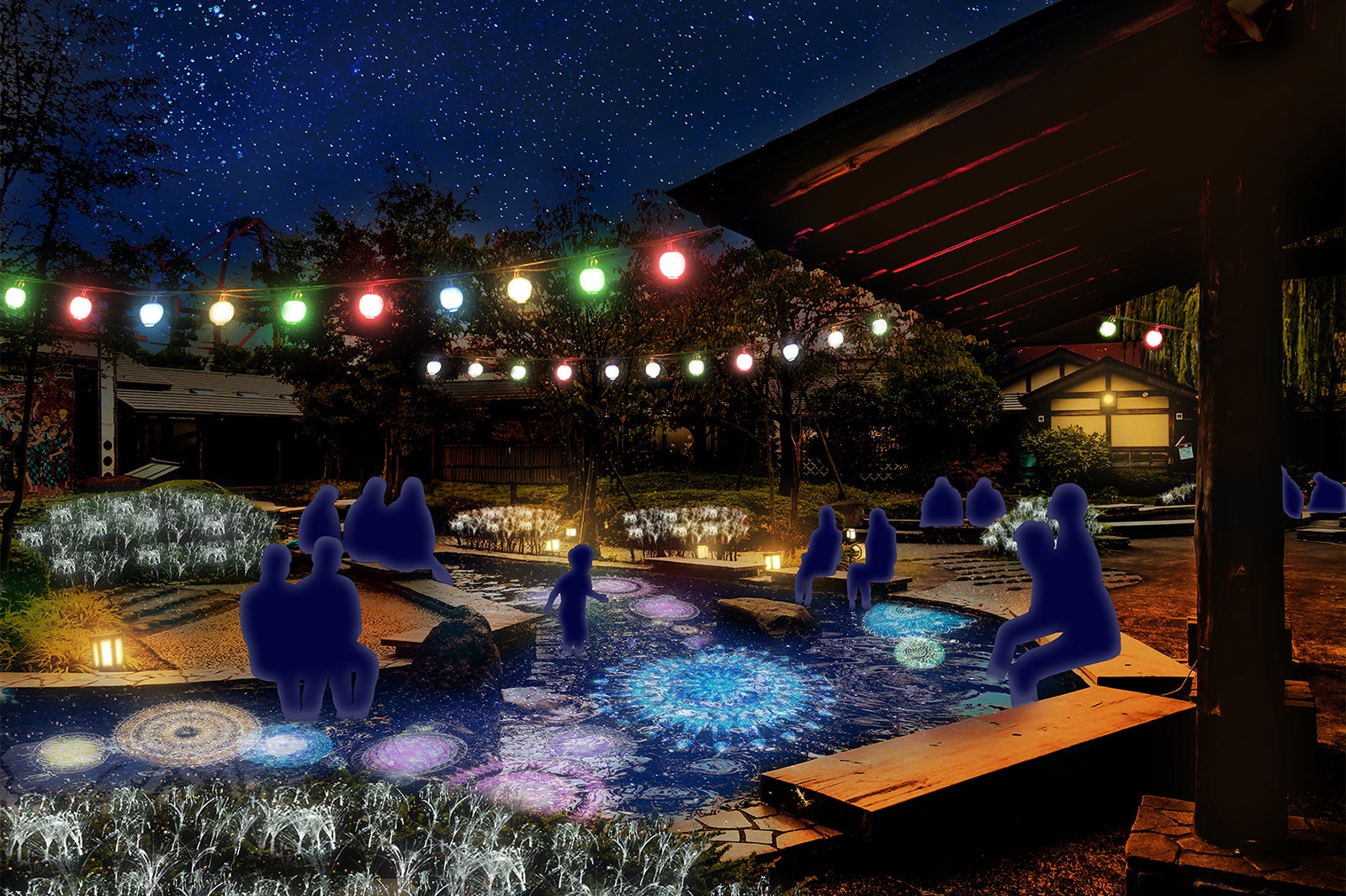 「FIREWORKS BY NAKED - 大江戸温泉 花の宴 -」イメージ／画像提供：大江戸温泉物語