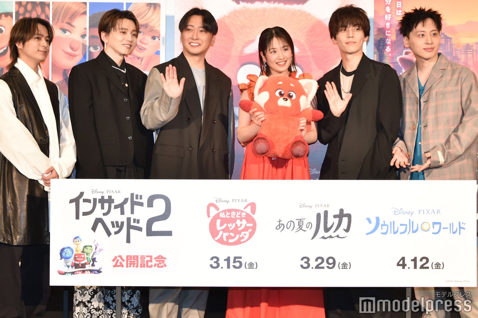 和田颯、花村想太、大野雄大、佐竹桃華、岩岡徹、工藤大輝（C）モデルプレス