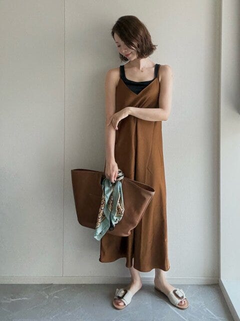 スタイル01:タンクトップをレイヤードして涼しげコーデ スタイル01:タンクトップをレイヤードして涼しげコーデ