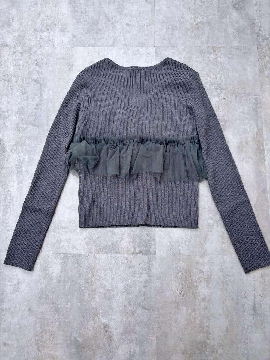 cocaチュールドッキングリブニット　背面