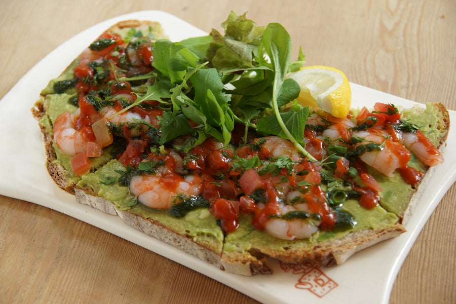 Le Pain Quotidien 芝公園店シュリンプ&アボカド タルティーヌ