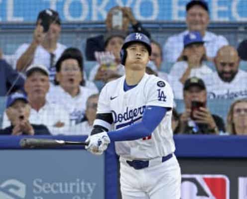 大谷翔平が止まらない!1点差に迫る適時二塁打に本拠地熱狂 詰まりながらも打球は左中間真っ二つ「カモーン!」ポーズも出た 3安打2打点大暴れ