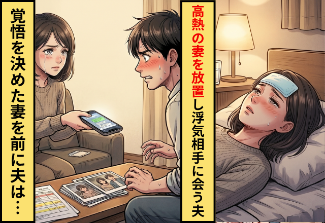 【40度の高熱】の妻よりも浮気相手を優先した夫！？40代妻が覚悟を決めた瞬間