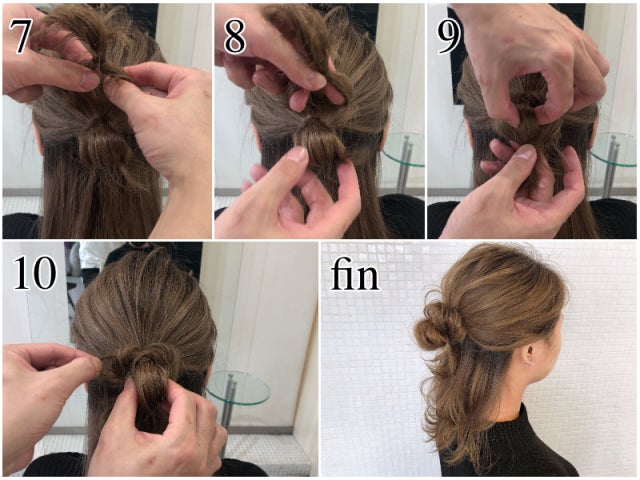 毛量が多くても膨らんで見えない ゴムだけでできる ミディアムヘアのお団子セミアップ モデルプレス 毛量が多くても膨らんで見えない ゴムだけでできる ミディアムヘアのお団子セミアップ モデルプレス