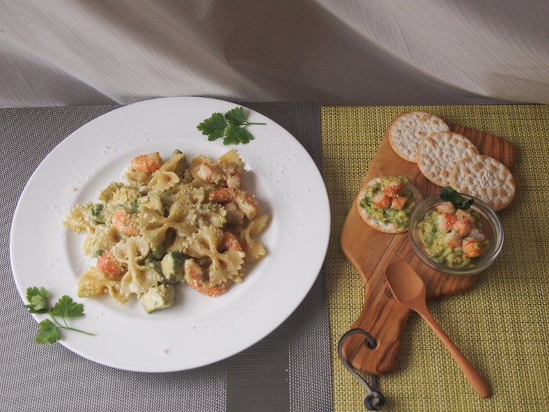 「エビガド パスタ　→　エビガド ディップ」