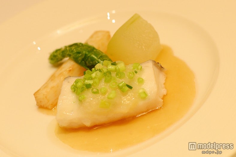 白身魚の山芋入り葱生姜蒸し