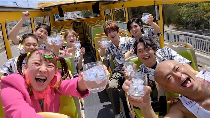 (左手前から)フワちゃん、岡村隆史、田中直樹、秋元真夏、向井康二、目黒蓮、伊沢拓司、あばれる君(C)TBS