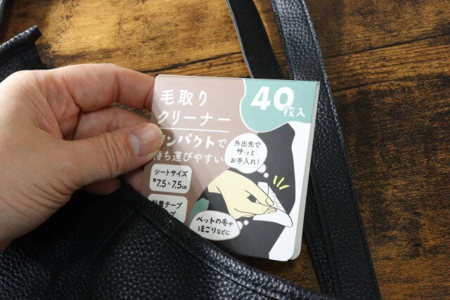 持ち運べる毛取りクリーナー　セリア　コンパクト