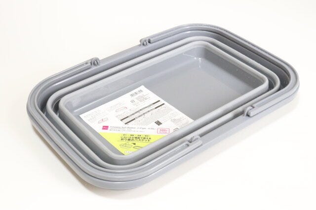 ダイソーの折りたたみソフトバスケット(9.35L)2 ダイソーの折りたたみソフトバスケット(9.35L)2