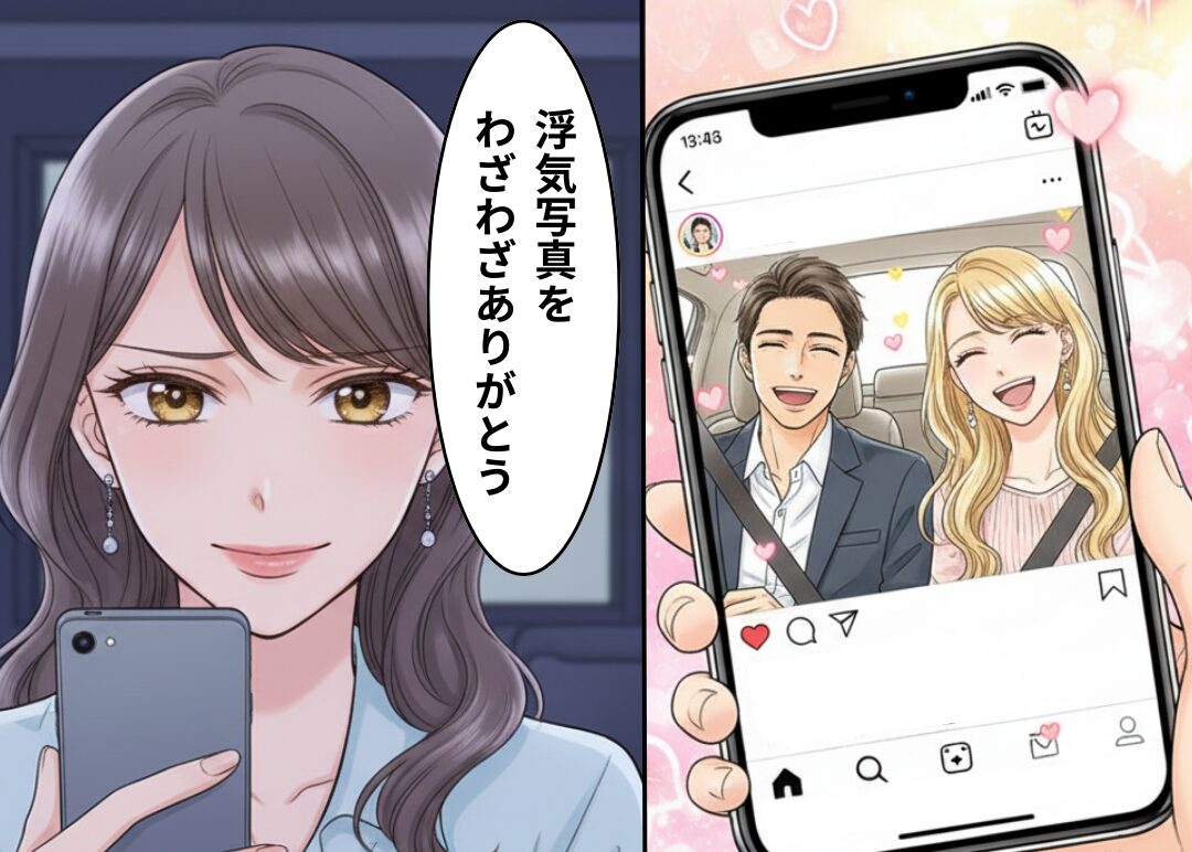 夫との浮気写真をSNSに載せ…優越感に浸る女！？しかし⇒「ありがとう」妻の痛烈な反撃に…惨敗！？