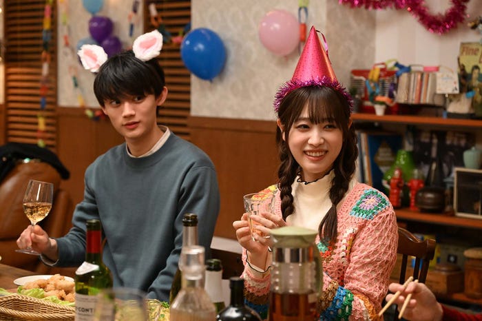 藤原大祐、高橋ひかる「リビングの松永さん」第7話より(C)カンテレ