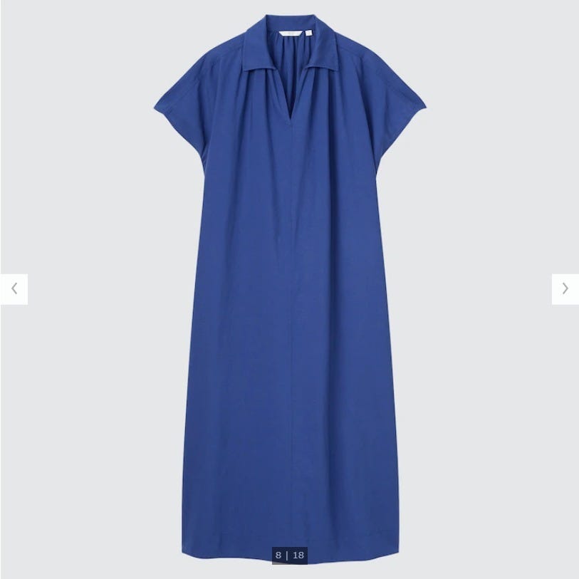 ユニクロ 夏 ワンピース ユニクロ uniqlo レディース アイテム おすすめ オススメ トレンド 人気 コスパ 使える おしゃれ お洒落 オシャレ 2022 夏 ワンピース ワンピ カフタンワンピース ブルー