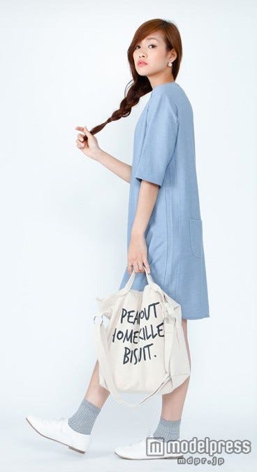 カットデニムサックワンピース「salus」2,592円(税込)