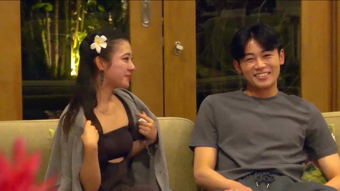 谷岡美沙紀、水野友貴「LOVE CATCHER Japan」第5話より(C)CJ ENM CO., LTD. All Rights Reserved(C)AbemaTV,Inc.