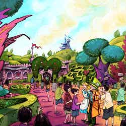 東京ディズニーランド、ファンタジーランド「ふしぎの国のアリス」をテーマとしたエリア（C）Disney