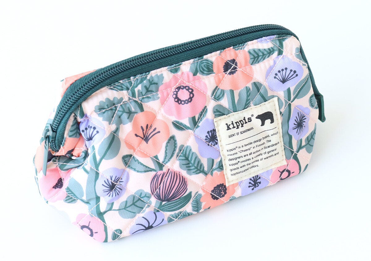 kippis花柄キルティングポーチ