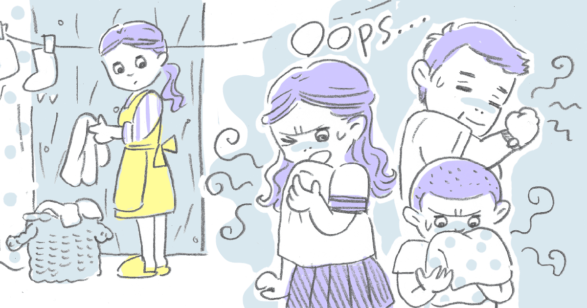 ＜お洗濯の生乾き臭＞洗濯物の部屋干しで臭くなったことある？部屋干し臭のニオイがわからない！