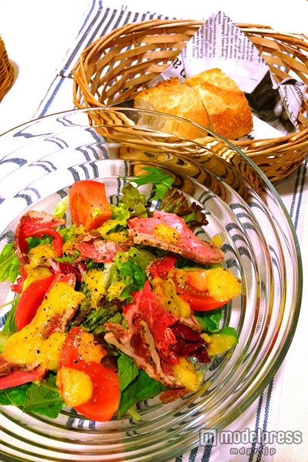 ランチメニュー「ローストビーフサラダセット」￥1100