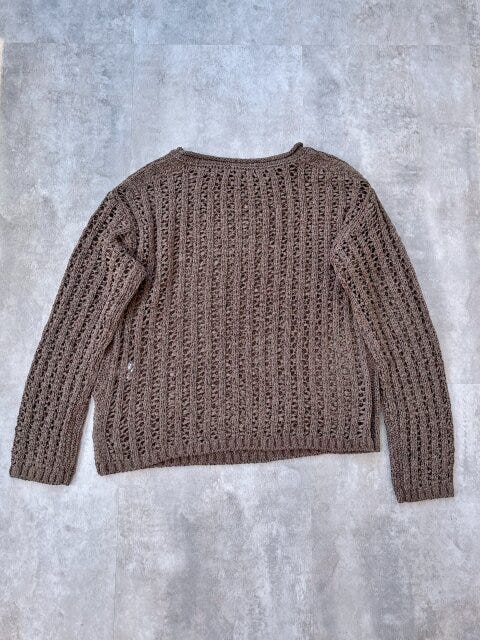 GU　メッシュセーター　BROWN