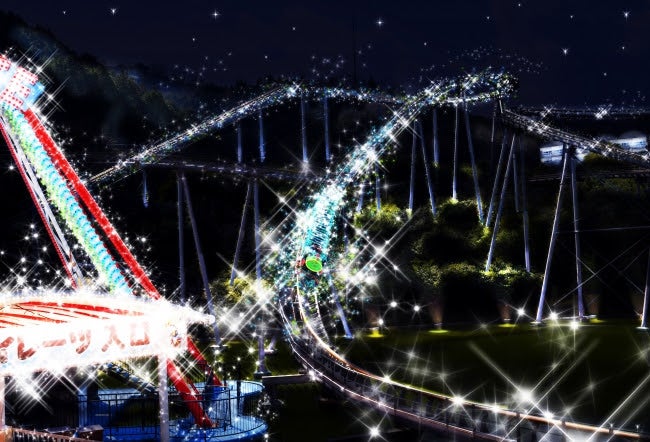 光るジェットコースター・ビバーチェスター／画像提供：大江戸温泉物語