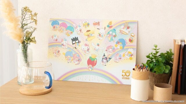 サンリオのいちご新聞50周年の限定グッズの切手フレーム