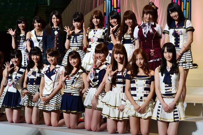 「22ndシングル 選抜総選挙」上位40名（松井珠理奈は14のため囲み取材には参加せず）