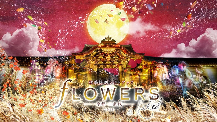 秋季特別ライトアップ FLOWERS BY NAKED 2018 ー京都・二条城ー／画像提供：ネイキッド
