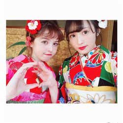 モデルプレス - “最強天使ペア”加藤ナナ&欅坂46渡辺梨加、華やか着物姿披露「ナナペー可愛すぎ」「見惚れた」絶賛の声続々