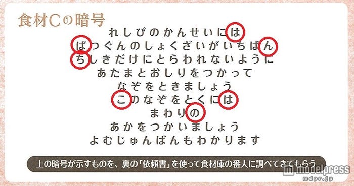 赤い部分に対応した文字を読む
