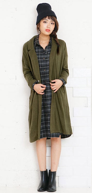 ドロップショルダー☆チェスター型ロングニットカーディガン「神戸レタス」3490円（税込）／画像提供：神戸レタス