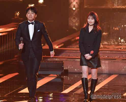 有村架純、美脚披露のミニ丈スカート姿「レコ大」初司会で緊張の面持ち<第64回輝く!日本レコード大賞>