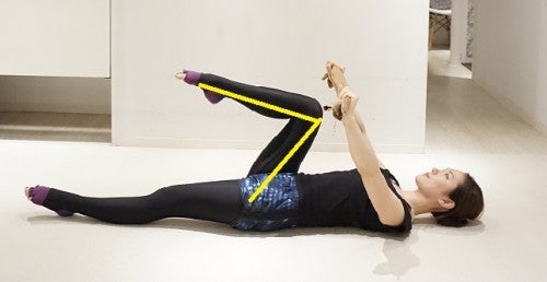 膝を曲げた状態