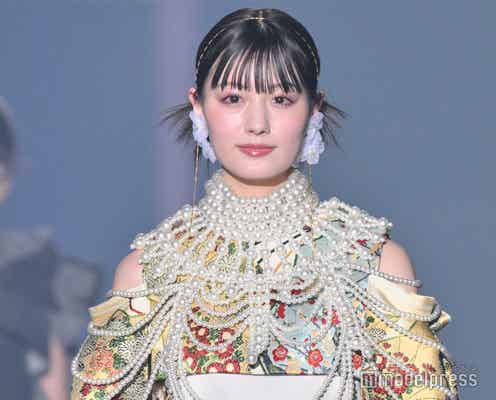 鶴嶋乃愛、美脚大胆披露 着物風ドレスで華やかな装い【TGCしずおか2025】