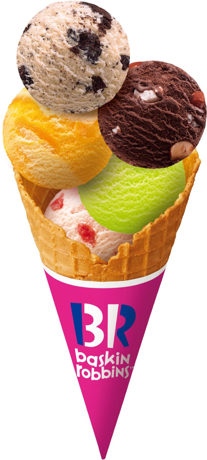 ポップ5（コーン）／画像提供：B-R サーティワン アイスクリーム