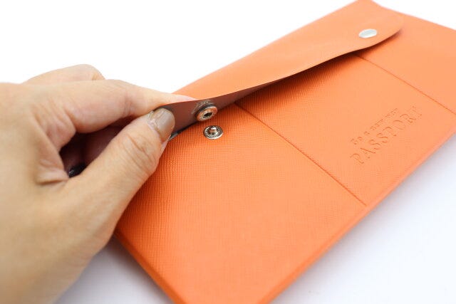 ダイソー　パスポートケース（ボタン付）　ボタン