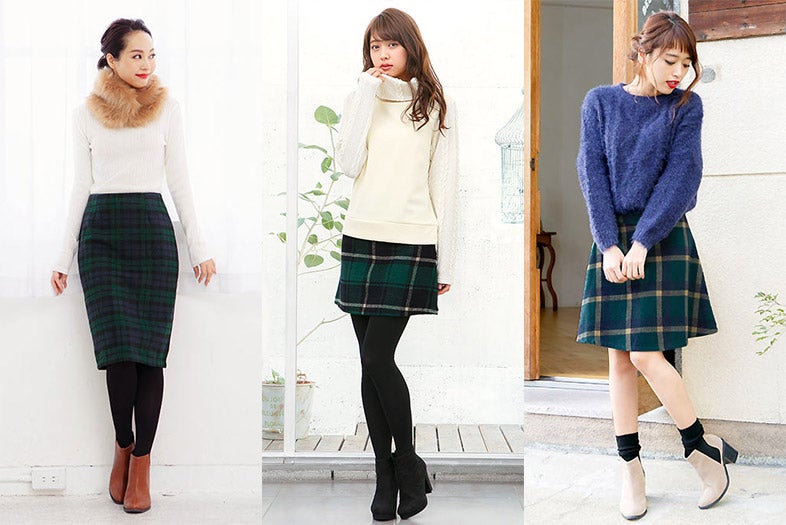 可愛さ急上昇！今年流「チェックスカート」のコーディネート術