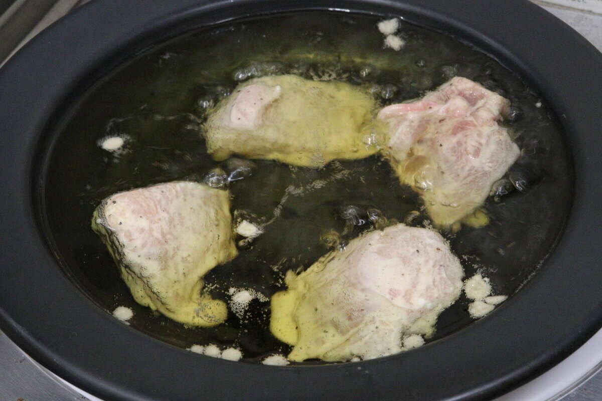 フライドチキンミックス　揚げる