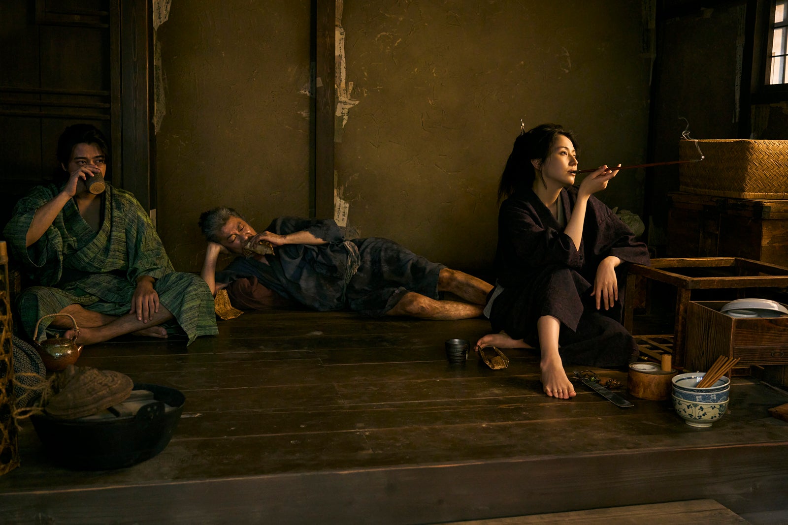 高橋海人、永瀬正敏、長澤まさみ（C）2025「おーい、応為」製作委員会