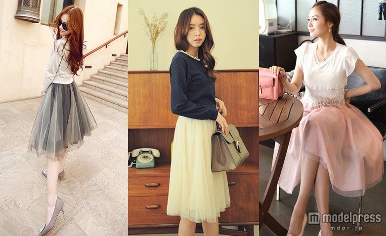好感度◎上品レディになれるチュールスカートがあればTPOもバッチリ