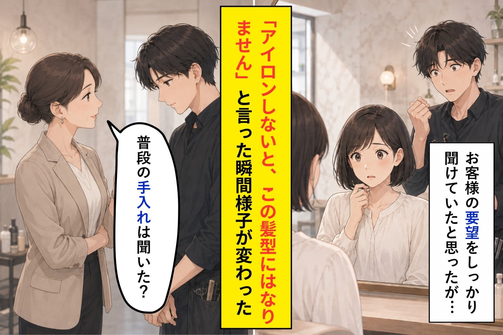 希望写真どおりに切ったつもりだった僕、店長に「普段の手入れは聞いた？」と言われて気づいたこと
