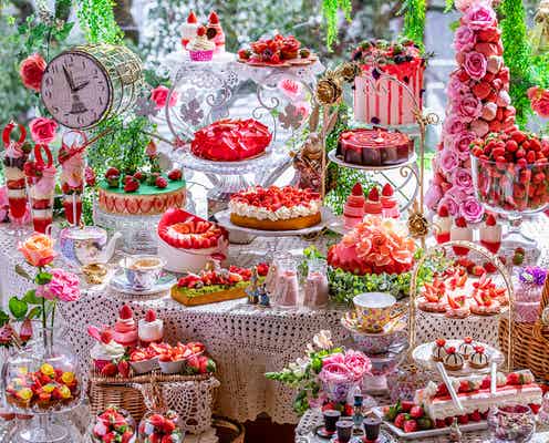 ヒルトン東京で新作いちごスイーツビュッフェ「RSVP.アリスからの招待状」デザート20種超&新鮮な苺が食べ放題