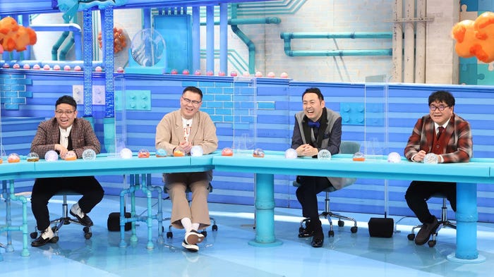 昴生、長谷川忍、田中卓志、カンニング竹山(C)フジテレビ
