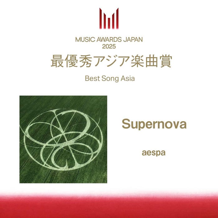 aespa「Supernova」最優秀アジア楽曲賞受賞(C)CEIPA/MUSIC AWARDS JAPAN2025