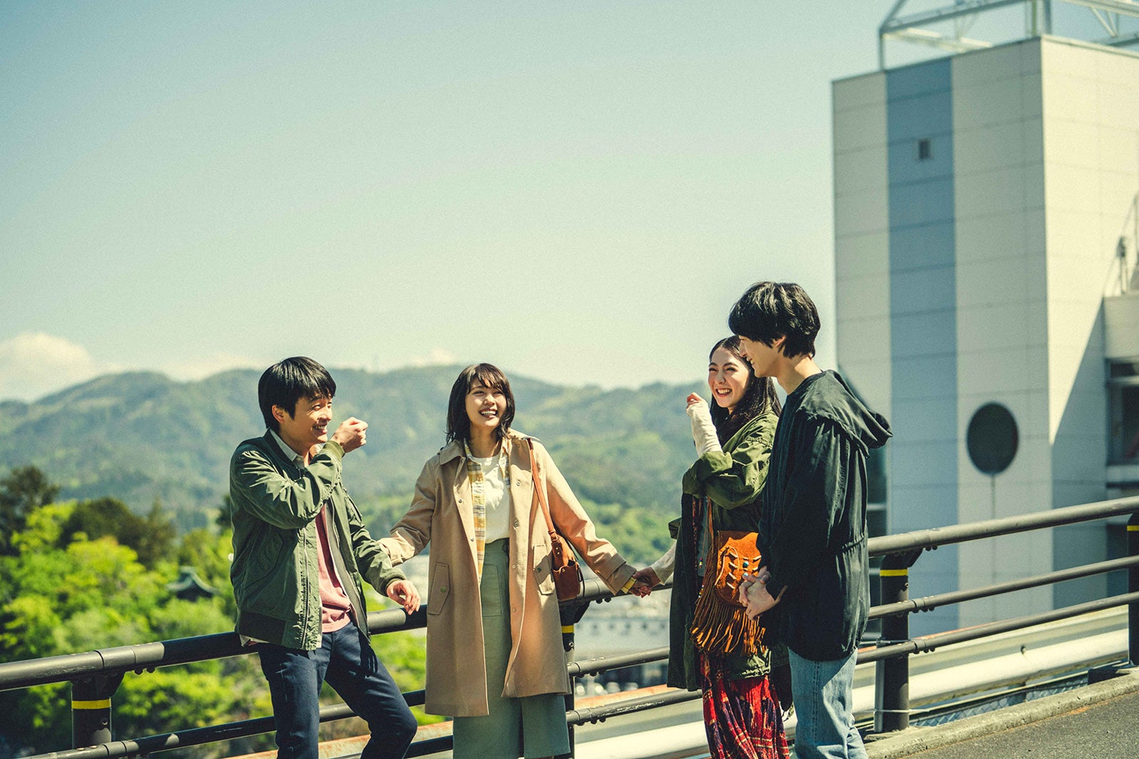 （左から）岡山天音、有村架純、知英、坂口健太郎（C）2019 WOWOW