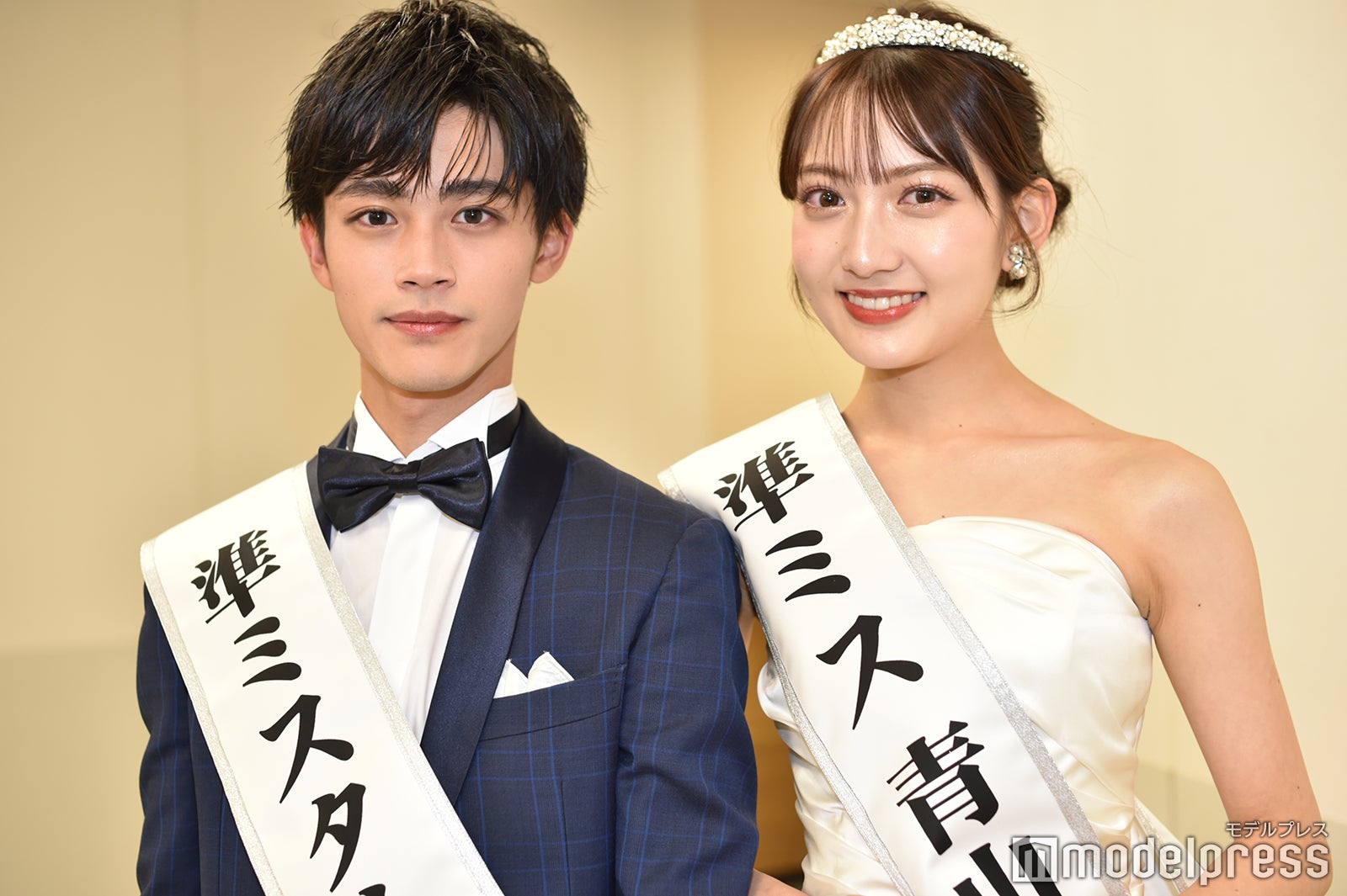 「ミスター青山コンテスト2022」準グランプリに輝いた佐々木崇仁さん、「ミス青山コンテスト2022」準グランプリに輝いた宮崎葉苗さん（C）モデルプレス