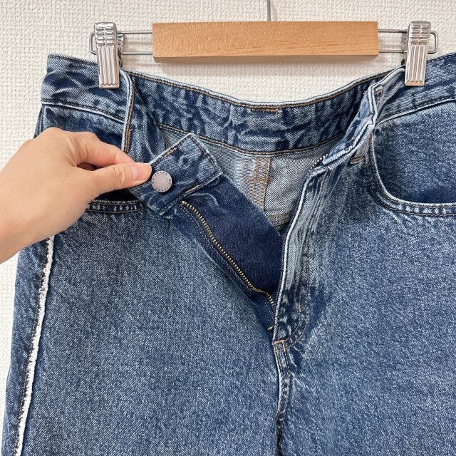 GU　バレルレッグジーンズ　66