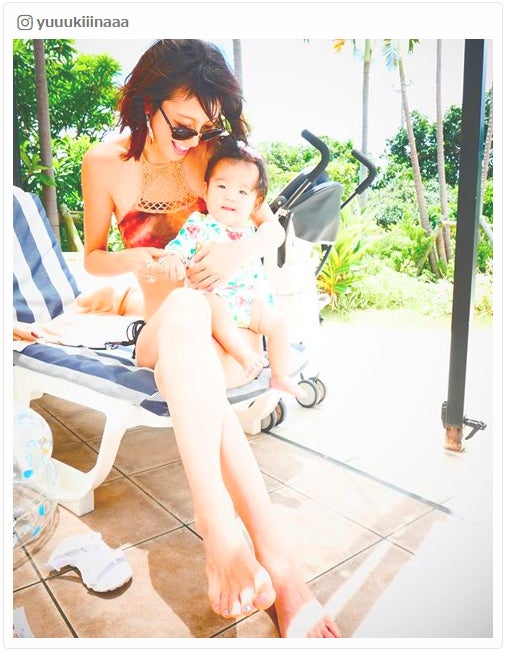 木下優樹菜、ビキニ姿に「スタイル良すぎ」羨望の声 家族4人バカンスショットも公開