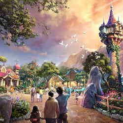 『塔の上のラプンツェル』をテーマとしたエリア （C）Disney