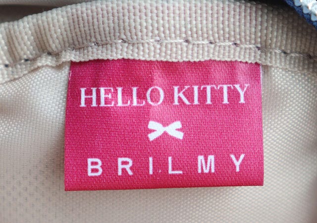 ブリルミーハローキティミニコスメポーチブランドロゴタグ