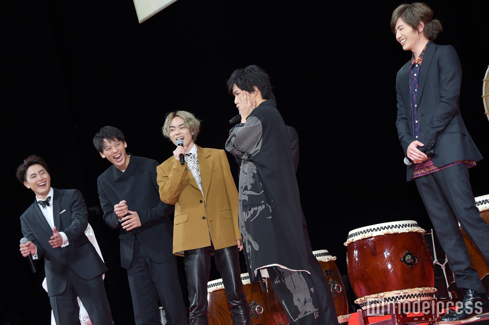 映画「帝一の國」キャストの間宮祥太朗・竹内涼真・菅田将暉・千葉雄大・志尊淳 （C）モデルプレス